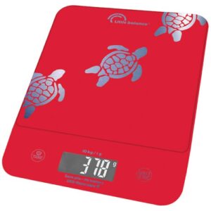 Photo de LITTLE BALANCE Balance de cuisine 10 kg Rouge & Tortues - Happy Genius 10 USB - 8707