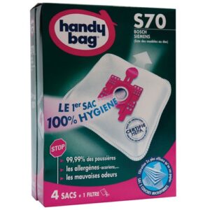 Photo de HANDY BAG Sac aspirateur handy bag non tissé x4 bosch s70