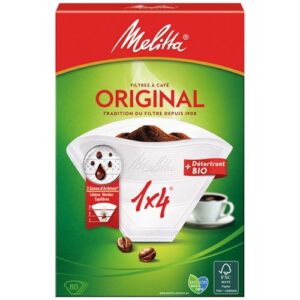 Photo de MELITTA Filtre cornet papier bte80 1x4d