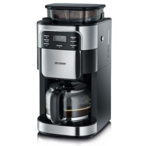Photo de SEVERIN Cafetière filtre 10/15 tasses avec broyeur Noire & Inox - 4810