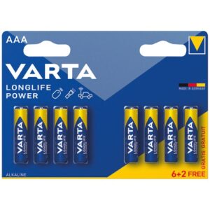 Photo de VARTA Pile LR03 high energy 6 piles + 2 gratuites sur carte