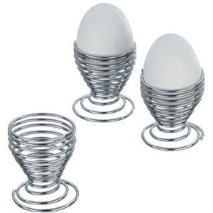 Photo de KELA Lot de 4 coquetiers Spirale chromés
