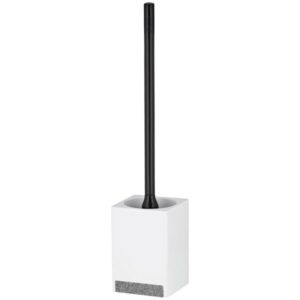 Photo de KELA Set WC Blanc Mat & Aspect Pierre - Cube