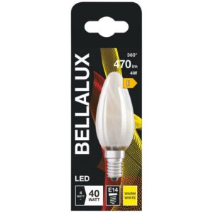 Photo de BELLALUX Bellalux led flamme verre depoli 4w40 e14 chaud 470lm