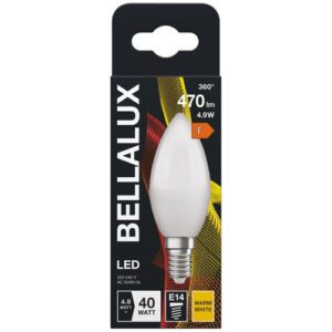 Photo de BELLALUX Bellalux led radiateur dépoli flamme e14 5.5w chaud 470lm