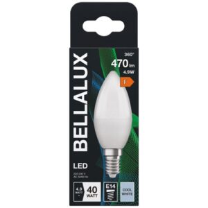 Photo de BELLALUX Bellalux led radiateur dépoli flamme e14 4.9w froid 470lm