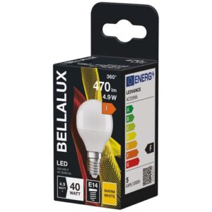 Photo de BELLALUX Bellalux led dépoli sphere e14 5.5w chaud 470lm