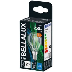 Photo de BELLALUX Bellalux led clair sphère e14 3W froid 250lm