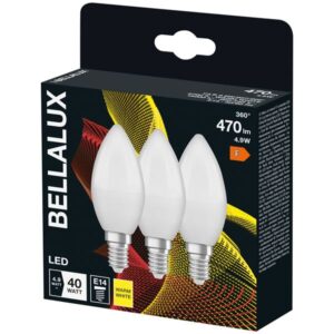 Photo de BELLALUX Bellalux led radiat.dépoli flamme e14 4.9w chaud 470lm bte 3