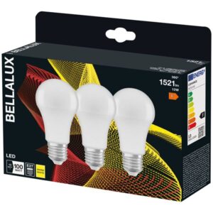 Photo de BELLALUX Bellalux led radiat.dépoli std e27 13w chaud 1521lm bte x3
