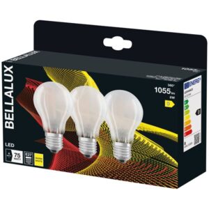 Photo de BELLALUX Bellalux led dépoli standard e27 8w chaud 1055lm bte de 3