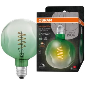 Photo de OSRAM 1906 led et124 clair fil vert var 4.5w e27 chaud