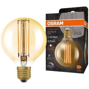 Photo de OSRAM 1906 globe 80mm clair fil d'or 5.8w e27 chaud