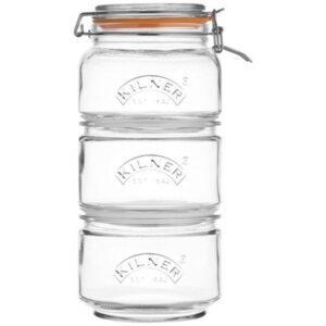Photo de KILNER Set de 3 bocaux empilables