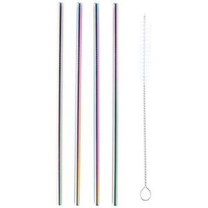 Photo de POINT VIRGULE Set de 4 pailles inox Arc-en-ciel