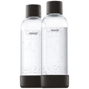 Photo de MYSODA Pack de 2 bouteilles 1 L Noires
