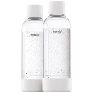 Photo de MYSODA Pack de 2 bouteilles 1 L Blanches