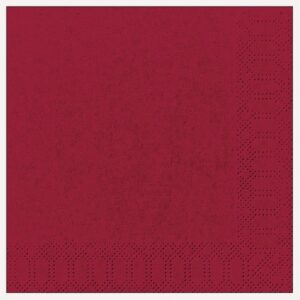 Photo de DUNI Lot 20 serviettes 33 x 33 cm Bordeaux