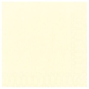 Photo de DUNI Lot 20 serviettes 33 x 33 cm Crème