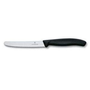 Photo de VICTORINOX Lot de 2 couteaux de table ou à tomate 10 cm Noir - SwissClassic
