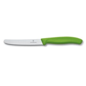Photo de VICTORINOX Lot de 2 couteaux de table ou à tomate 10 cm Vert - SwissClassic