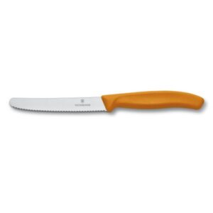 Photo de VICTORINOX Lot de 2 couteaux de table ou à tomate 10 cm orange - SwissClassic