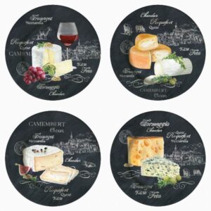 Photo de EASY LIFE Coffret 4 assiettes à fromage 19 cm