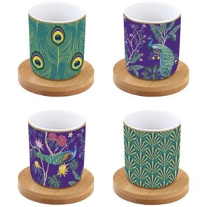 Photo de EASY LIFE Coffret 4 tasses à café 11 cl - Imperial Peacock