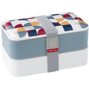 Photo de EASY LIFE Boîte repas 2 compartiments Gris - Lunch Box