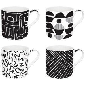 Photo de EASY LIFE Coffret 4 mugs 30 cl - Graphiti