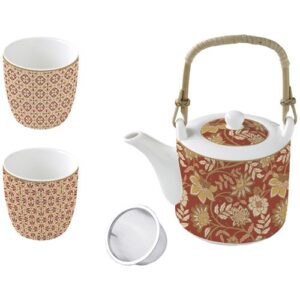 Photo de EASY LIFE Coffret Théière + 2 gobelets - Fleurs de Rêves