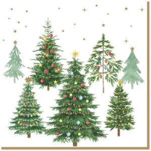 Photo de EASY LIFE Lot 20 serviettes en papier 33 x 33 cm - Festives Trees