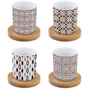 Photo de EASY LIFE Coffret 4 tasses à café 11 cl - Geo Ethnic
