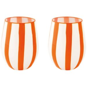 Photo de EASY LIFE Set 2 verres à eau 50 cl Orange - Twist & Match