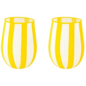Photo de EASY LIFE Set 2 verres à eau 50 cl Jaune - Twist & Match