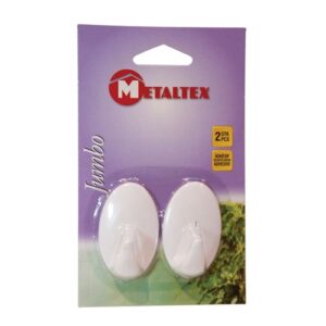 Photo de METALTEX Crochet adh.jumbo blanc x2 291002