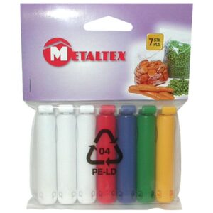 Photo de METALTEX Lot de 7 pinces sachet - Petit modèle