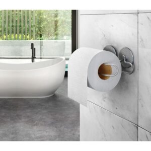 Photo de METALTEX Distributeur de papier WC + 2 crochets adhésifs Artic en polytherm Frost