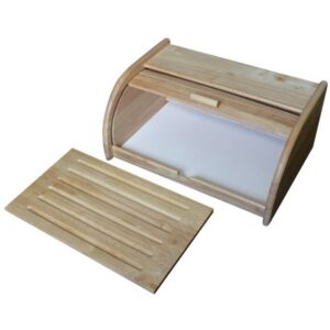 Photo de METALTEX Boîte à pain + planche Hévéa