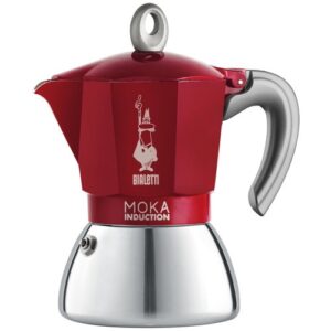 Photo de BIALETTI Cafetière italienne 2 tasses - Moka Induction Rouge