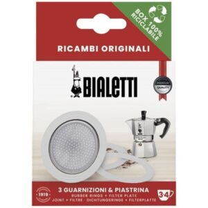 Photo de BIALETTI Filtre + 3 joints pour cafetière italienne 3/4 tasses