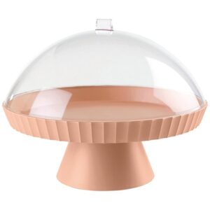 Photo de BLIM PLUS Support à gâteaux 30 cm + cloche + pelle à tarte Rose Sable - Paestum Agora