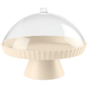 Photo de BLIM PLUS Support à gâteaux 30 cm + cloche + pelle à tarte Crème - Paestum Agora