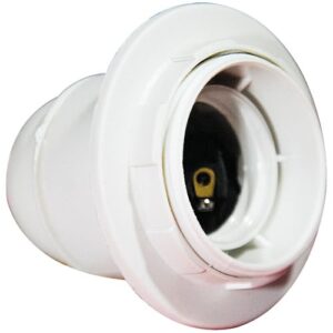 Photo de ELECTRALINE Douille E27 filetée bague pas 10x1 blanc