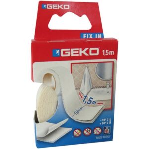 Photo de GEKO Adhésif double face mousse - 19 mm x 1,5 m - blanc