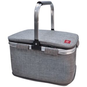 Photo de IRIS Panier pique-nique isotherme 20 L Gris Clair - Picnic Enjoy Life