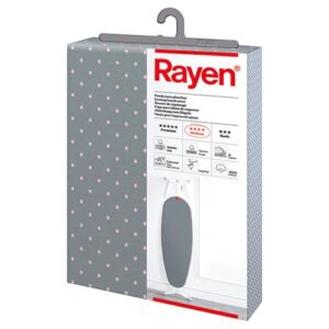 Photo de RAYEN Housse pour table à repasser 130 x 47 cm - Gris & Pois blancs