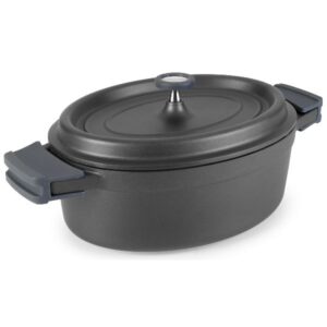Photo de LACOR Cocotte ovale 31 cm Noir - Fundicion