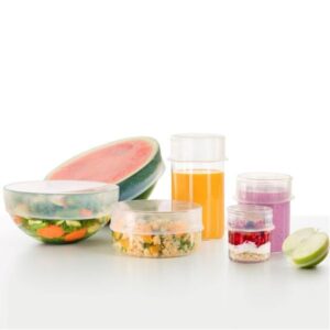 Photo de LEKUE Lot de 6 couvercles extensibles Transparents