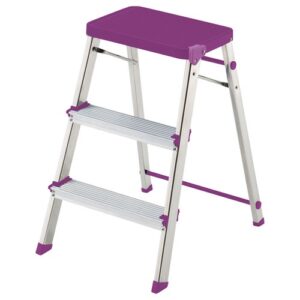 Photo de ROLSER Escabeau / Marche-pied 3 niveaux Mauve - M3